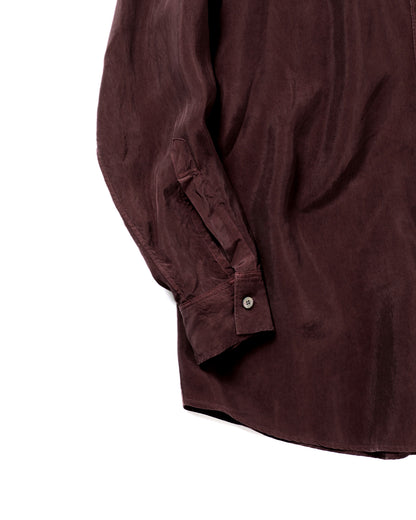 Cupro Band Collar Shirt