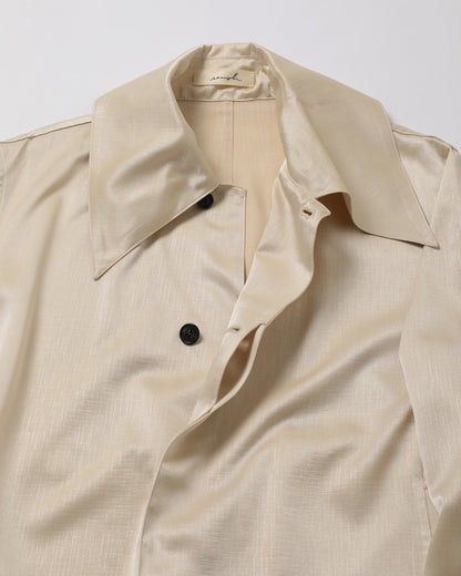 Embossed Effect ' Wide Collar Coat