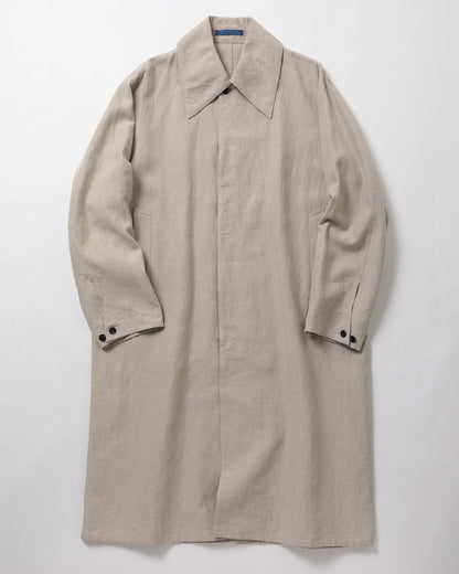 Linen Wide Collar Coat