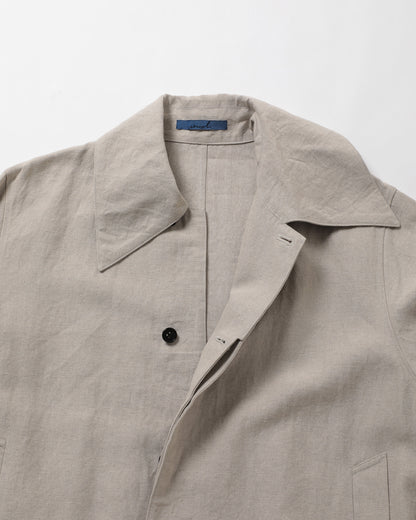 Linen Wide Collar Coat