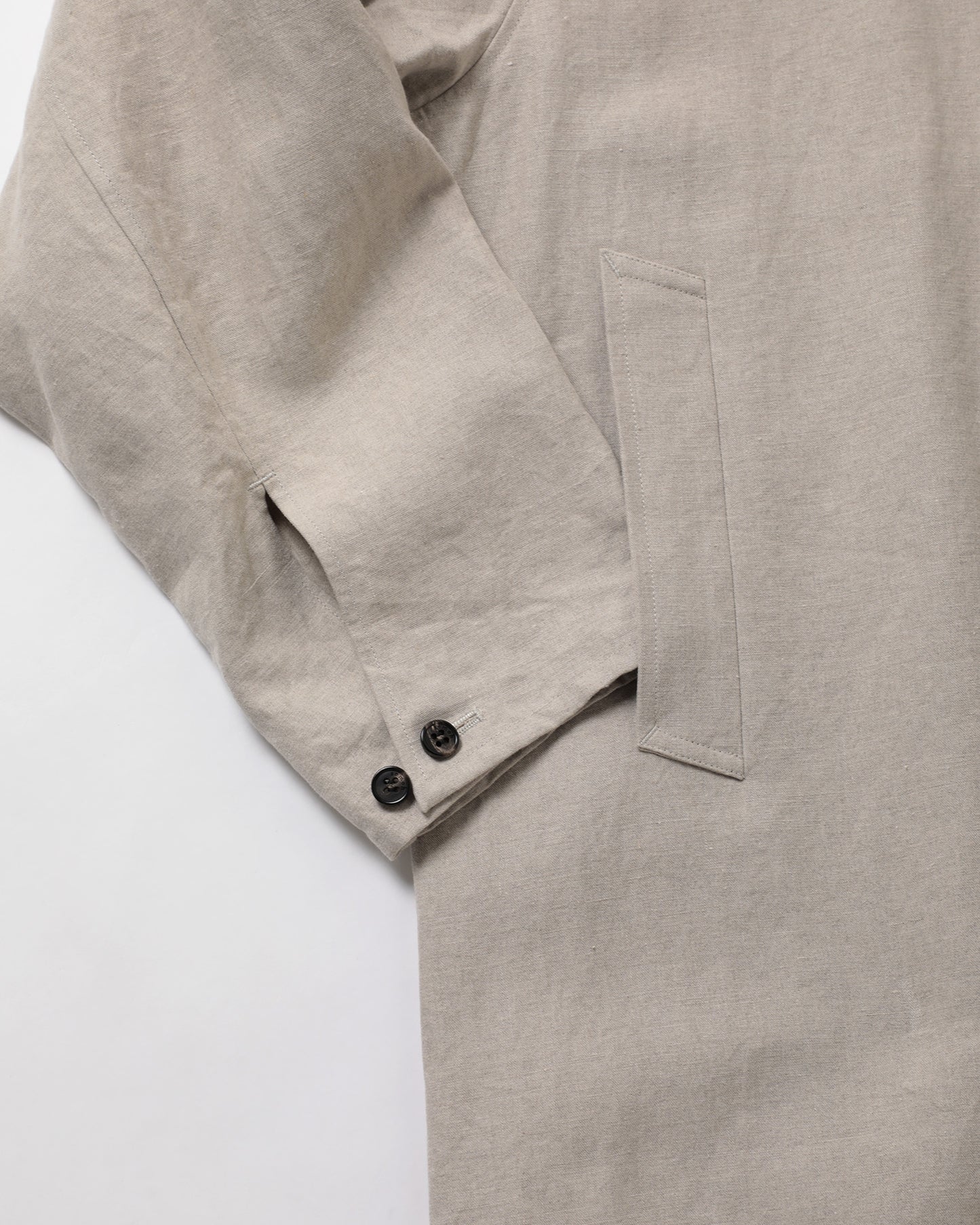 Linen Wide Collar Coat