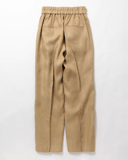 Linen Pin Tuck Easy Trousers