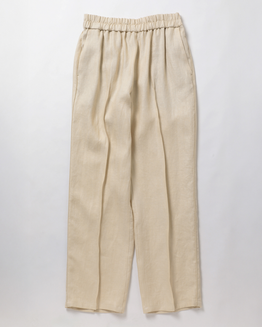 Linen Pin Tuck Piping Pants