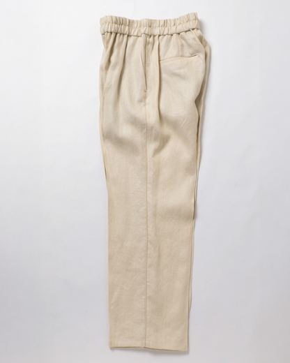 Linen Pin Tuck Piping Pants