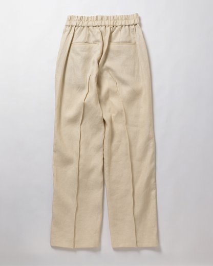 Linen Pin Tuck Piping Pants