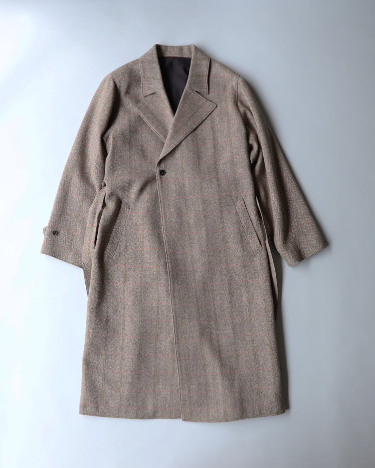 Robe Coat Wool Check