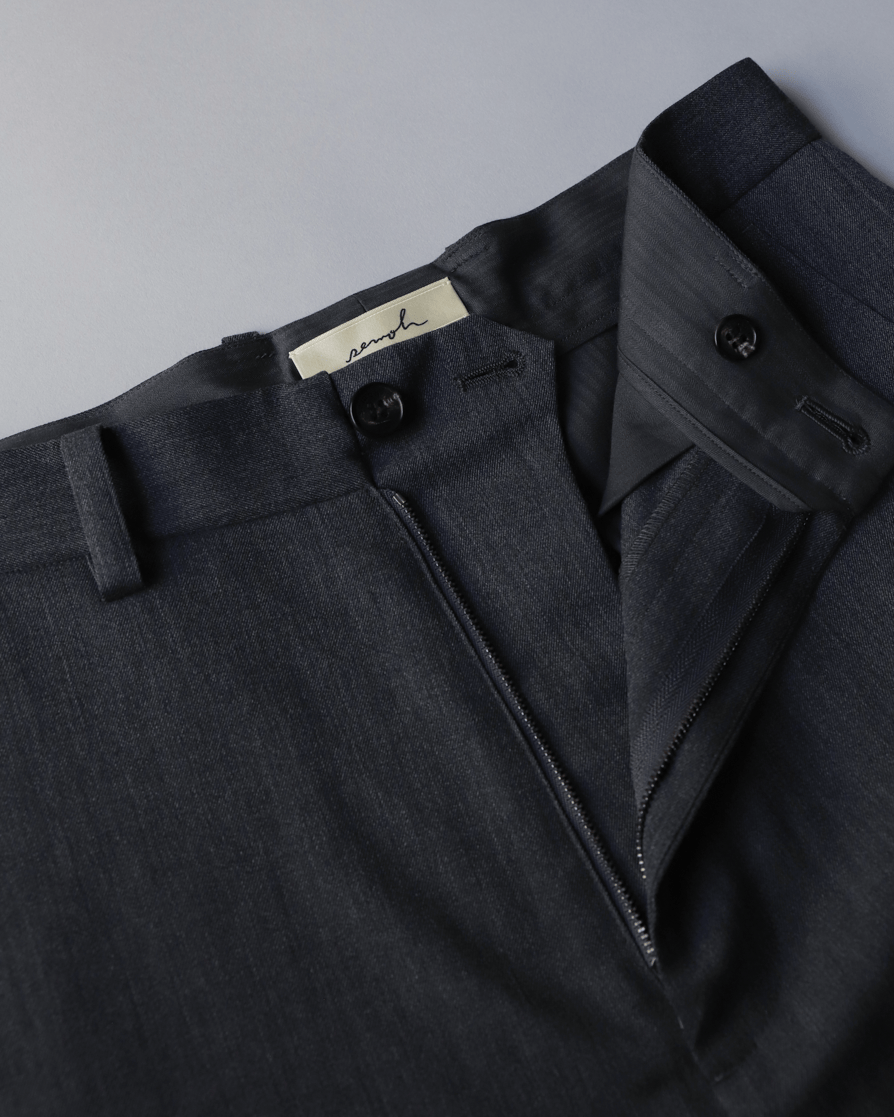 Shoe-cut Trousers Wool