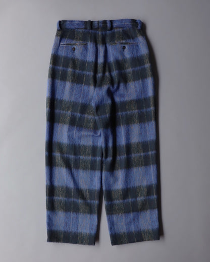 WoolAngola Two Tuck Pants Check